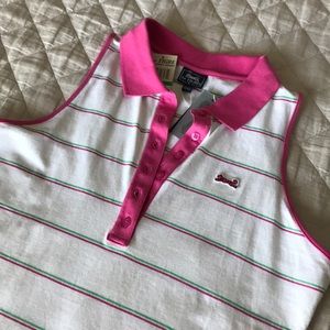 Le Tigre White Sleeveless Golf Polo Sz L NWT